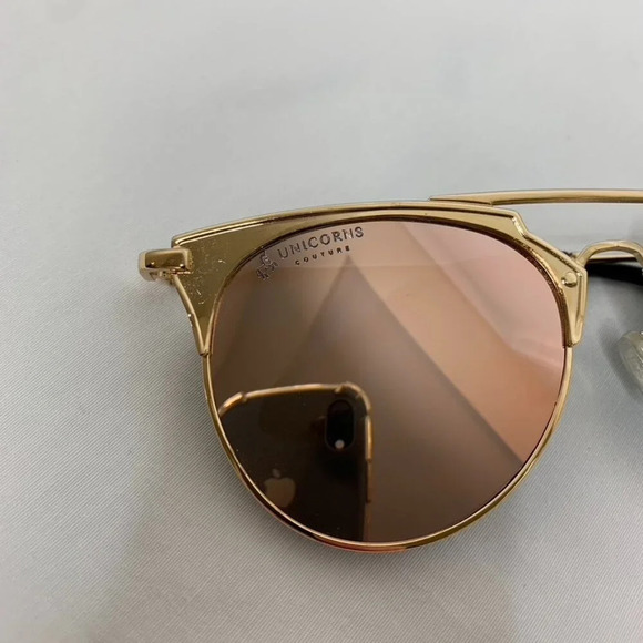 Women's Aviator Sunglasses Rose Gold Pink Festival coastal cowgirl Party - Picture 3 of 10